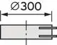 Klemmband aus Edelstahl, geeignet für Abgassysteme, unter anderem von Vaillant. Grafische Darstellung mit Durchmesser und Verbindungsdetails.